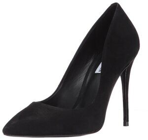 STEVE MADDEN WOMEN'S DAISIE PUMP, BLACK SUEDE, 9